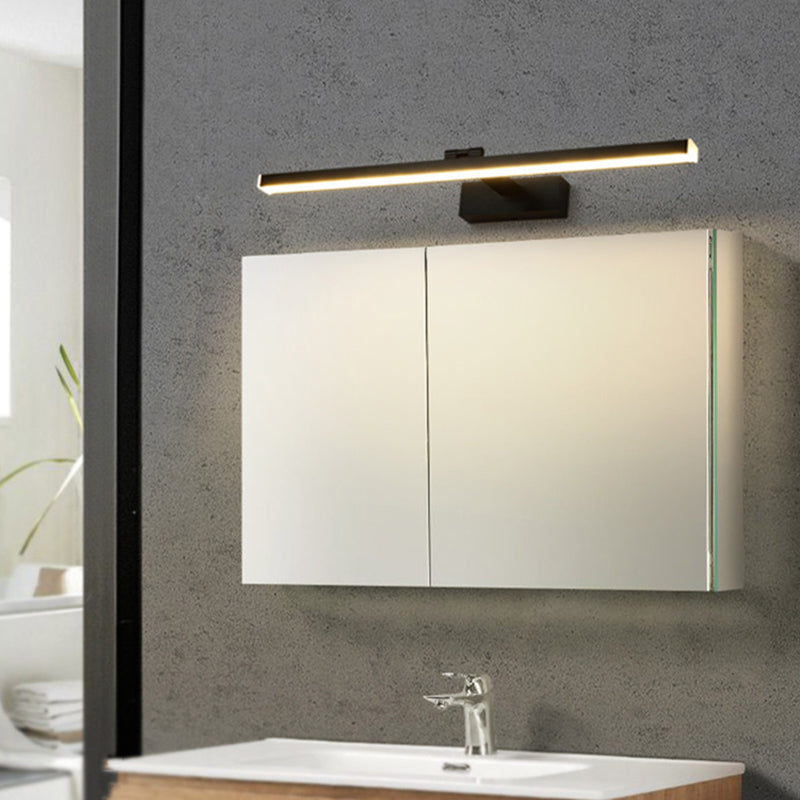 Luce da parete dritta in metallo Stile semplicità Stile a led Wall Sconce Illuminazione in nero
