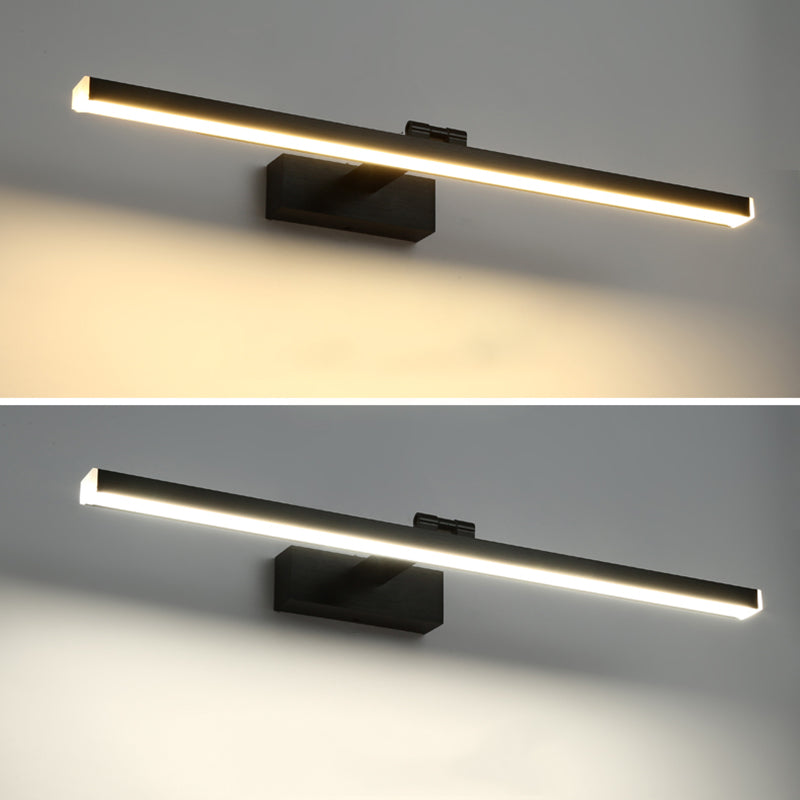 Luce da parete dritta in metallo Stile semplicità Stile a led Wall Sconce Illuminazione in nero