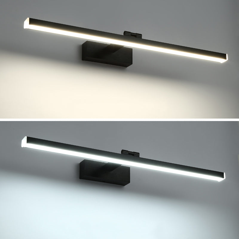 Luce da parete dritta in metallo Stile semplicità Stile a led Wall Sconce Illuminazione in nero