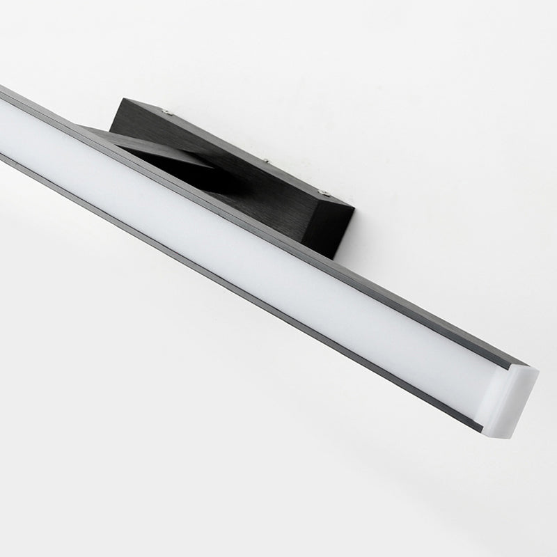 Luce da parete dritta in metallo Stile semplicità Stile a led Wall Sconce Illuminazione in nero