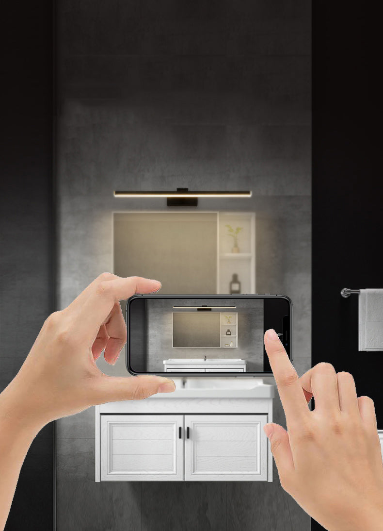 Luce da parete dritta in metallo Stile semplicità Stile a led Wall Sconce Illuminazione in nero
