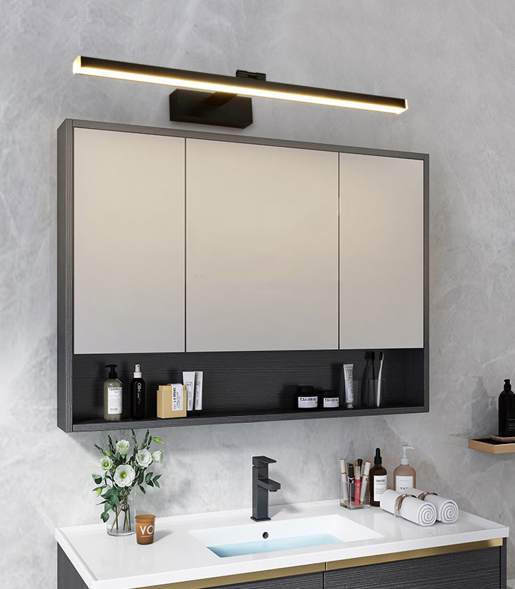 Luce da parete dritta in metallo Stile semplicità Stile a led Wall Sconce Illuminazione in nero