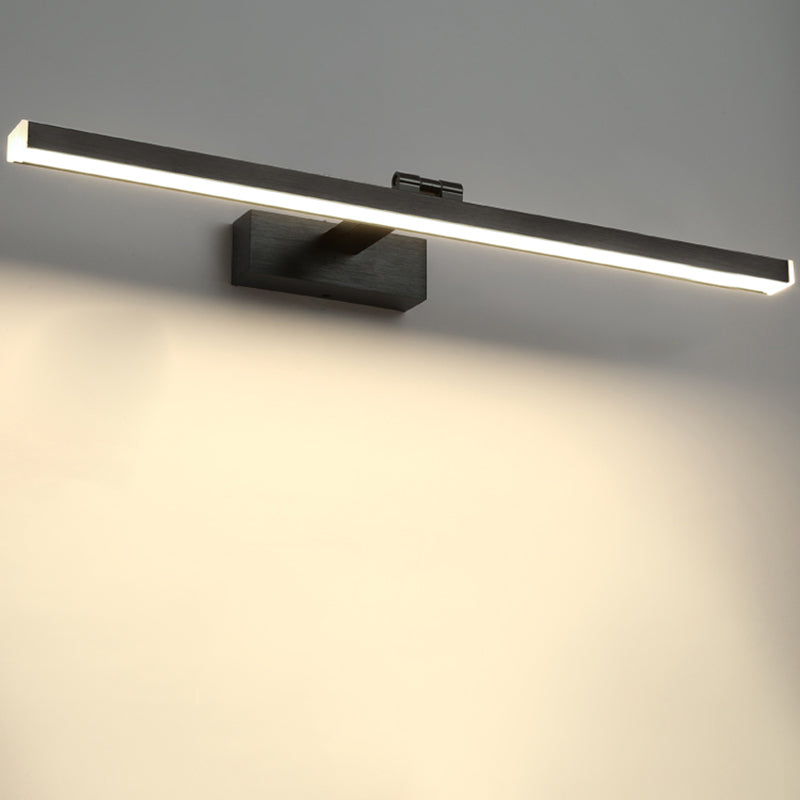 Lineaire SCONCE LICTE FICTURE Hedendaags aluminium LED Badkamer Wandlamp in het zwart