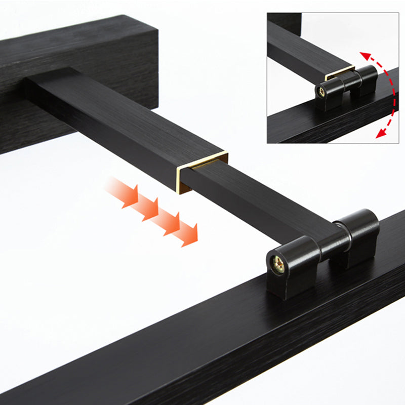 Lineaire SCONCE LICTE FICTURE Hedendaags aluminium LED Badkamer Wandlamp in het zwart