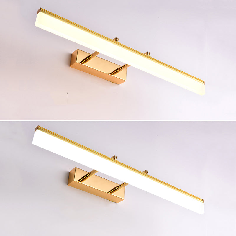 Lampada rettangolare per la lampada con applique del bagno in metallo a muro moderno lampada