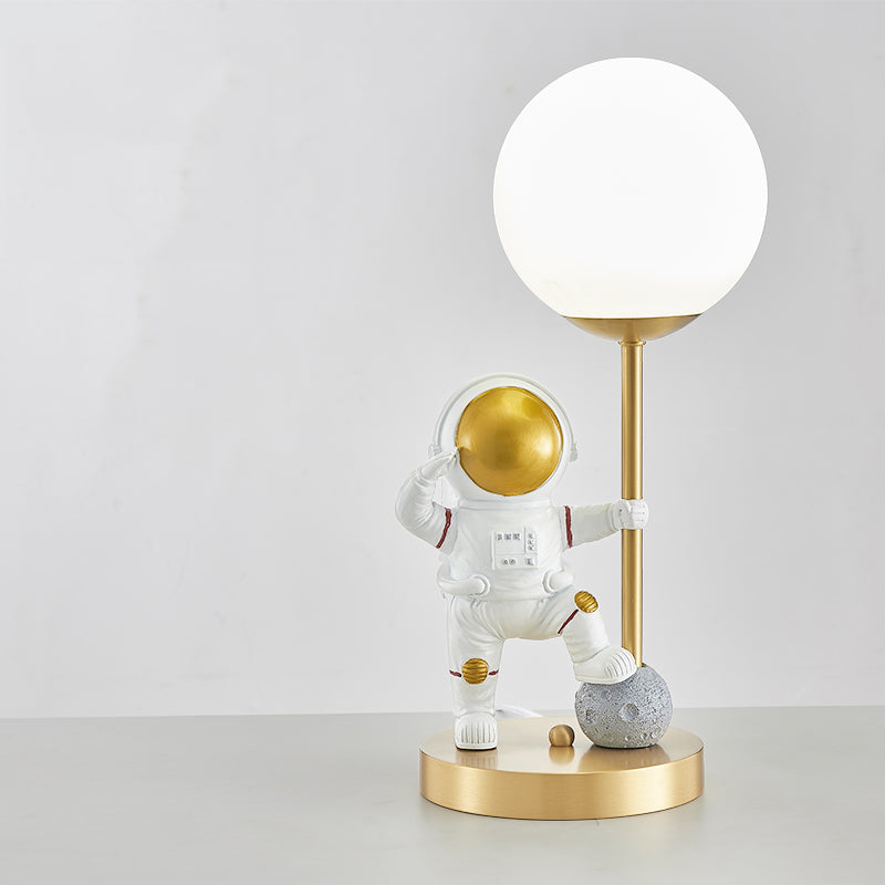 Astronaut Kids Bedroom Table Light Glass 1 Bulb Nordic Nightstand Light