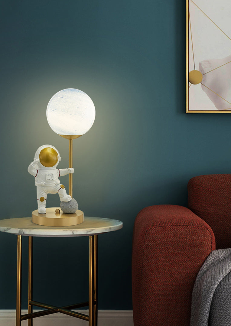Astronaut Kids Bedroom Table Light Glass 1 Bulb Nordic Nightstand Light