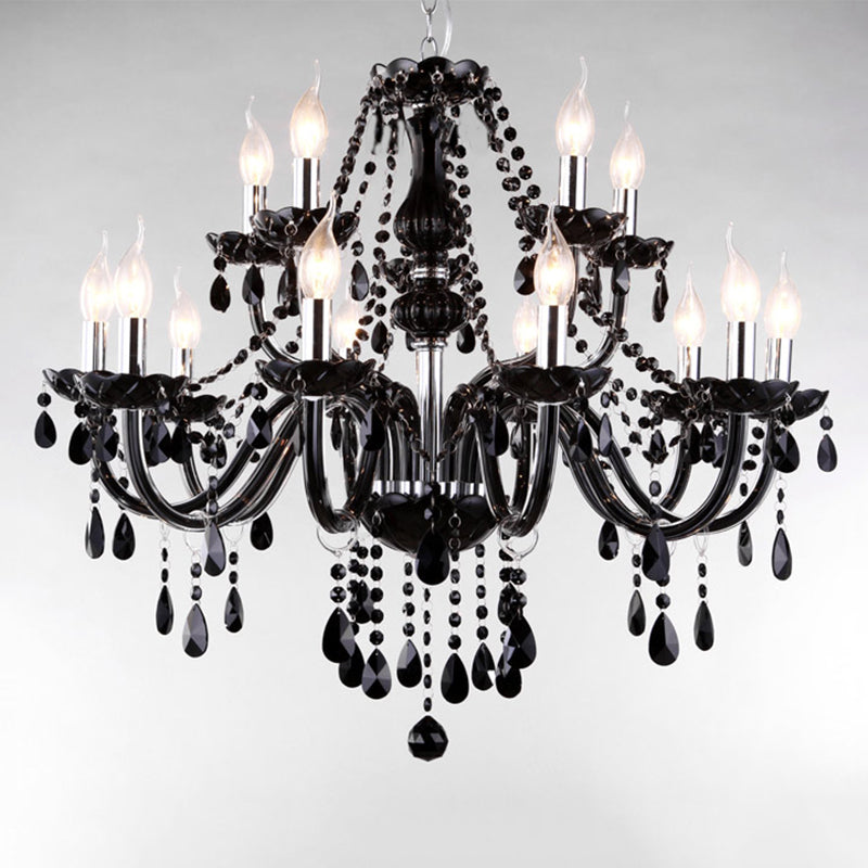 Lámpara de araña de velas iluminación de vidrio tradicional iluminación para restaurante