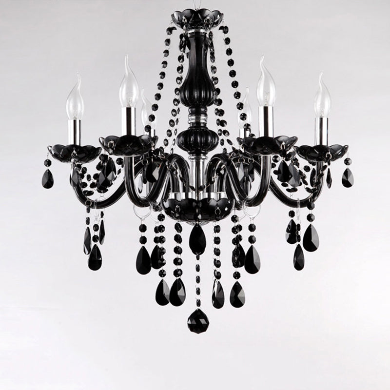 Lámpara de araña de velas iluminación de vidrio tradicional iluminación para restaurante