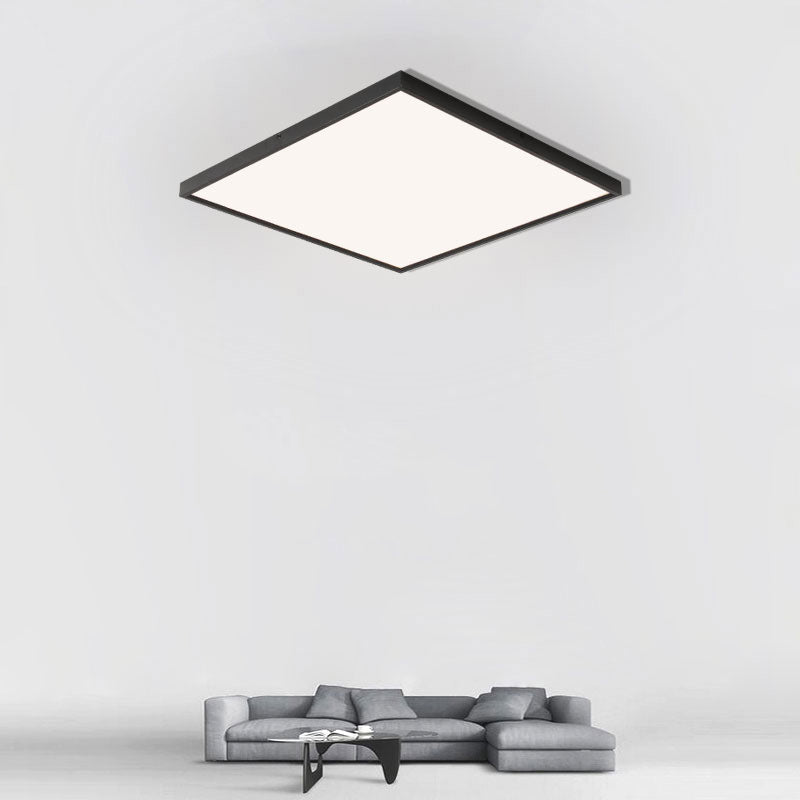 Plafonnier LED carré moderne à 1 lumière en aluminium pour bureau