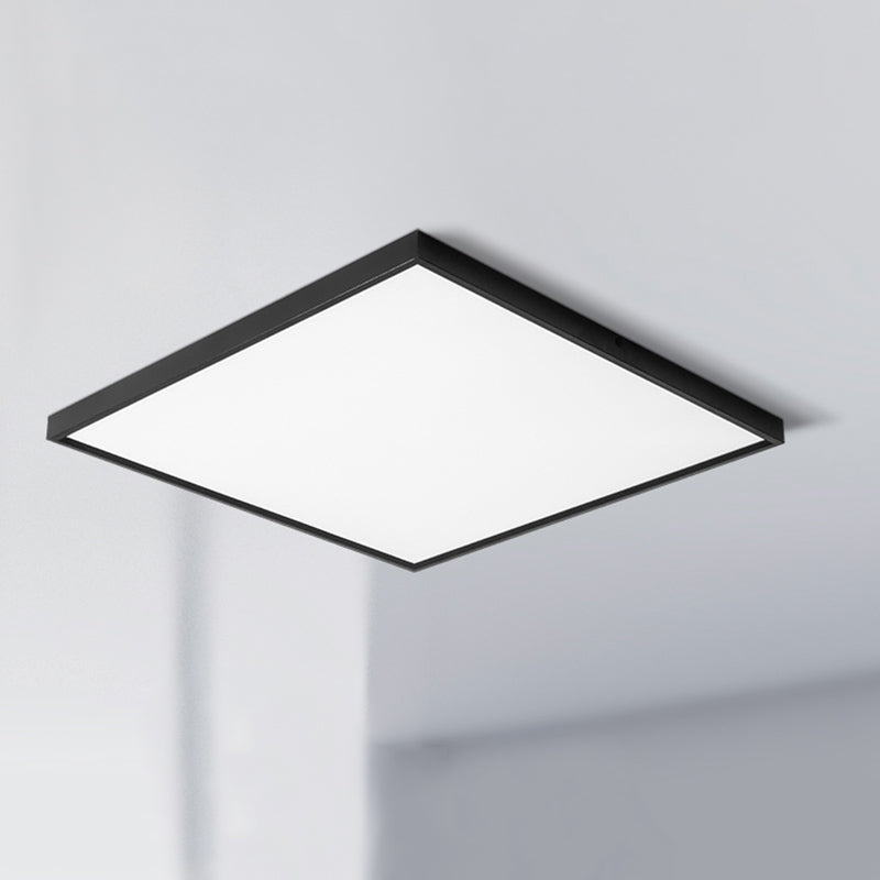 Plafonnier LED carré moderne à 1 lumière en aluminium pour bureau
