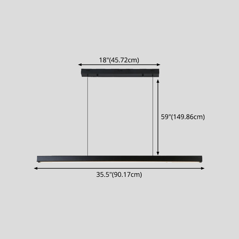 Modern a pendente illuminazione per l'illuminazione a sospensione lineare dell'isola cucina idee di illuminazione dell'isola in nero