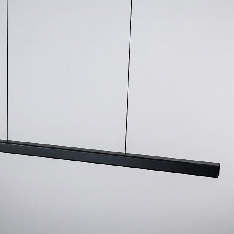 Modern a pendente illuminazione per l'illuminazione a sospensione lineare dell'isola cucina idee di illuminazione dell'isola in nero