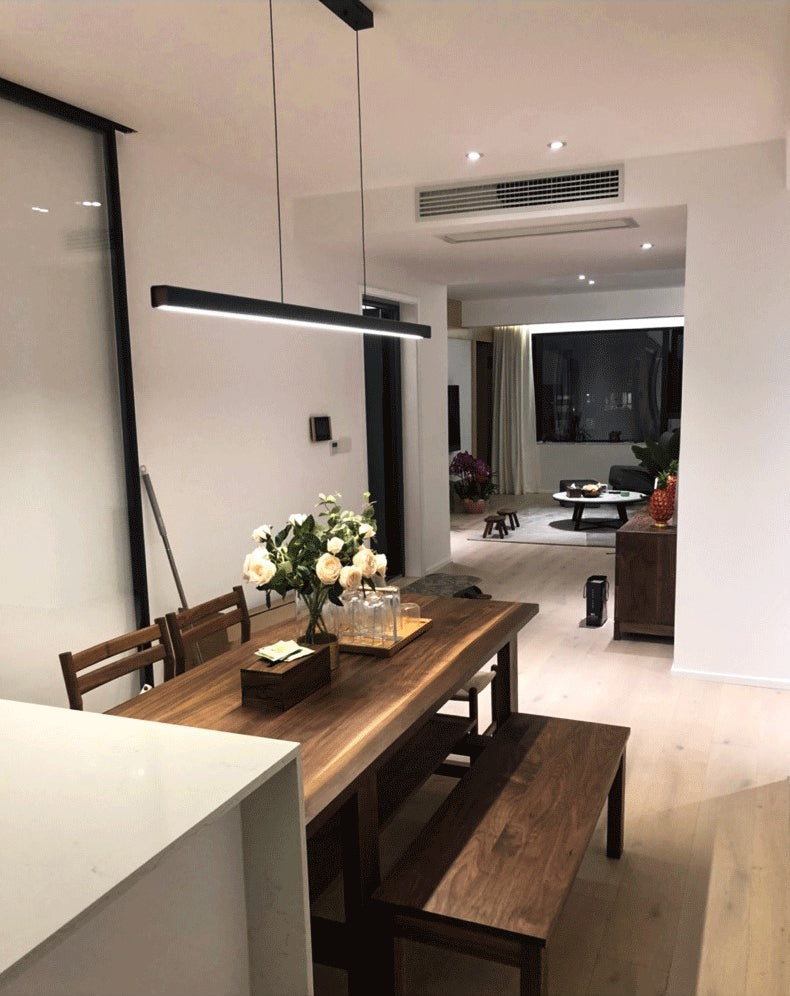 Modern a pendente illuminazione per l'illuminazione a sospensione lineare dell'isola cucina idee di illuminazione dell'isola in nero