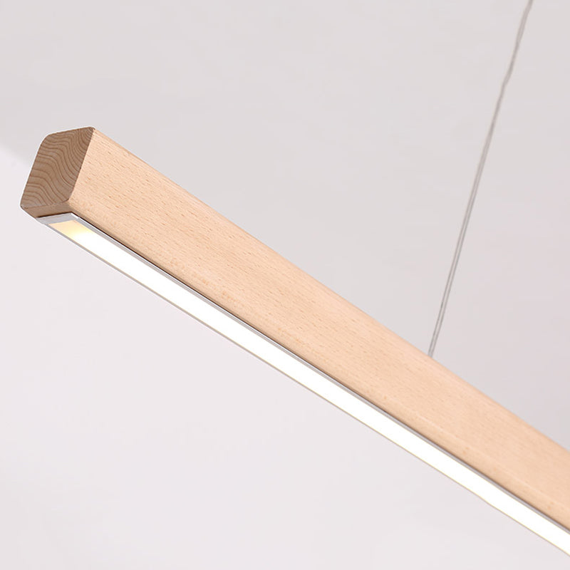 Modern Pendant Lighting for Kitchen Island Linear Island Lighting in Wood