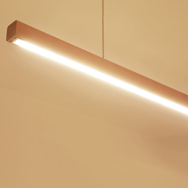 Modern Pendant Lighting for Kitchen Island Linear Island Lighting in Wood