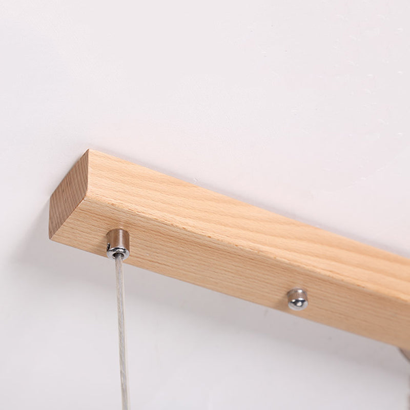 Modern Pendant Lighting for Kitchen Island Linear Island Lighting in Wood