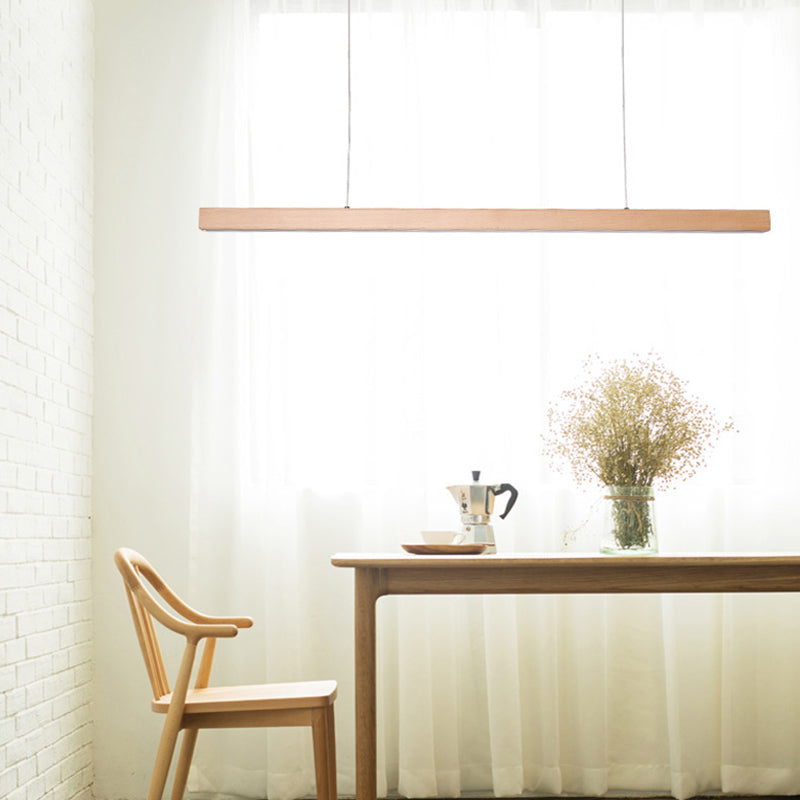 Modern Pendant Lighting for Kitchen Island Linear Island Lighting in Wood