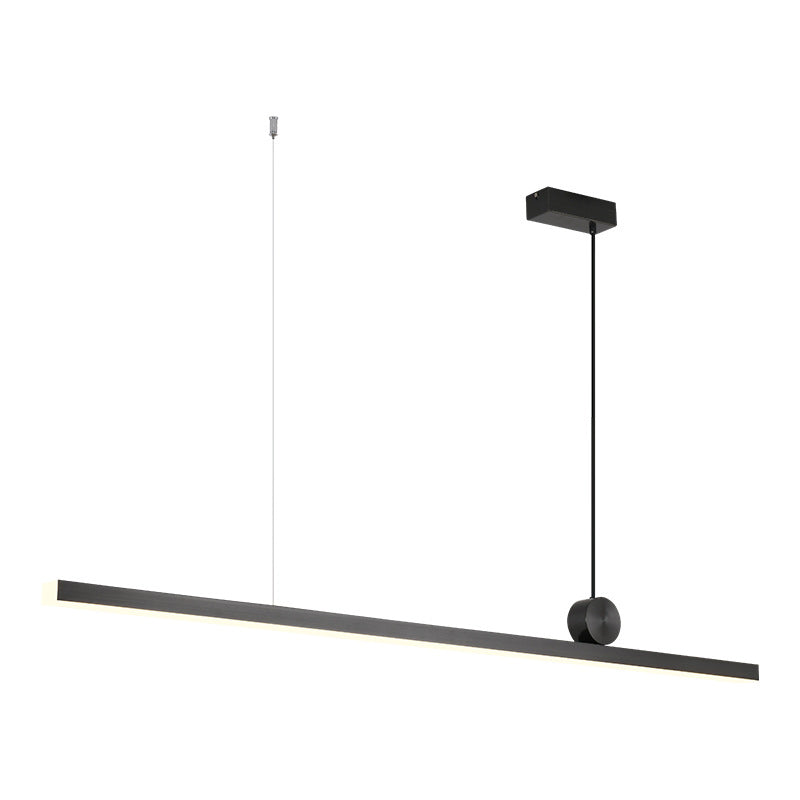 Illuminazione dell'isola contemporanea illuminazione isola lineare luce appesa in nero