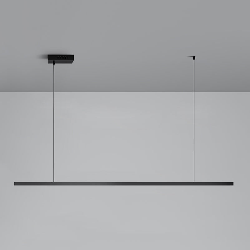 Lumo moderno a sospensione per lampadario lineare dell'isola della cucina Luce sospesa in nero