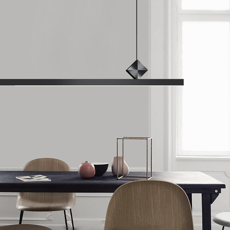 Luci a sospensione contemporanea illuminazione isola lineare Lampada sospesa isola Luce in oro