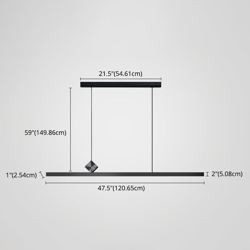 Luci a sospensione contemporanea illuminazione isola lineare Lampada sospesa isola Luce in oro