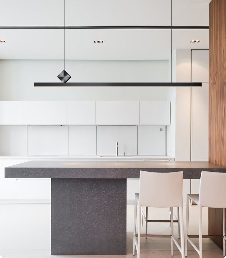 Contemporary Pendant Lights Linear Island Lighting hanging lamp Hanging Island Light in Gold