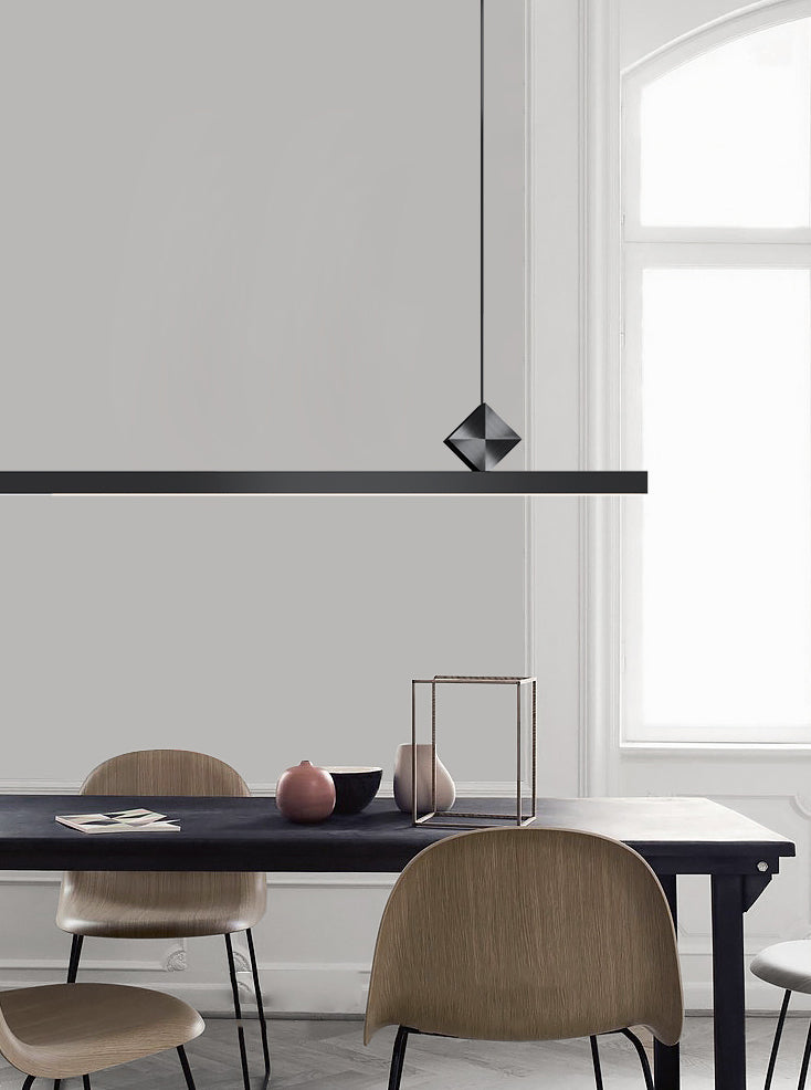 Luci a sospensione contemporanea illuminazione isola lineare Lampada sospesa isola Luce in oro