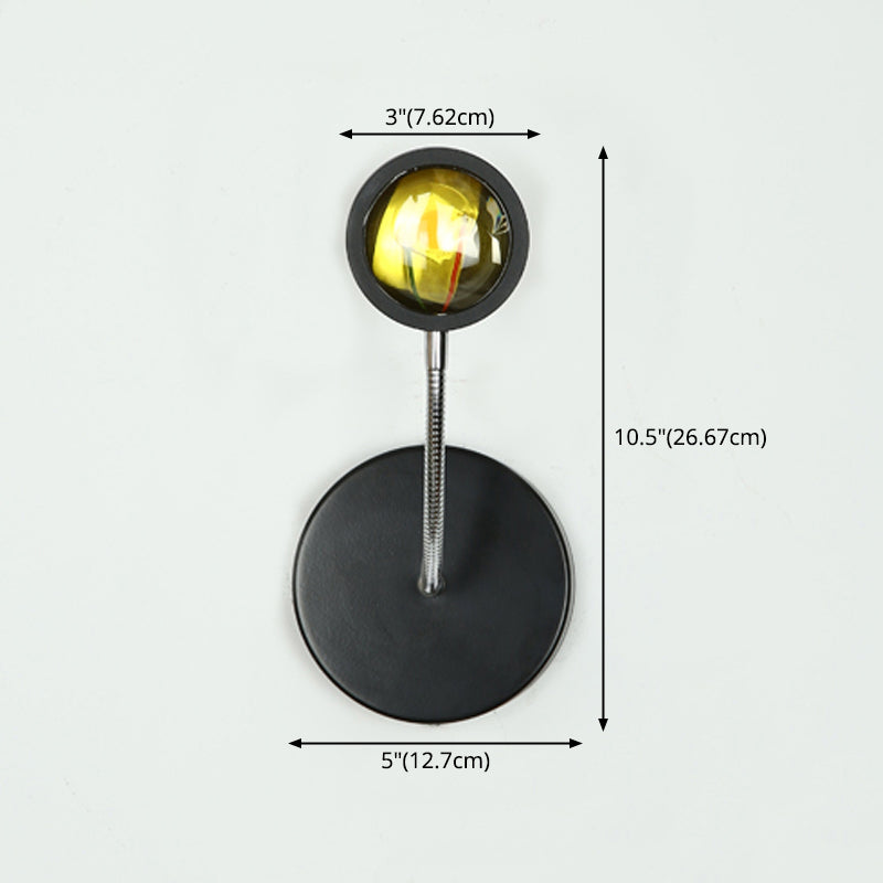 Armed 1-Light Modern Sconce Light LED Metal Wall Lighting Ideas for Living Room