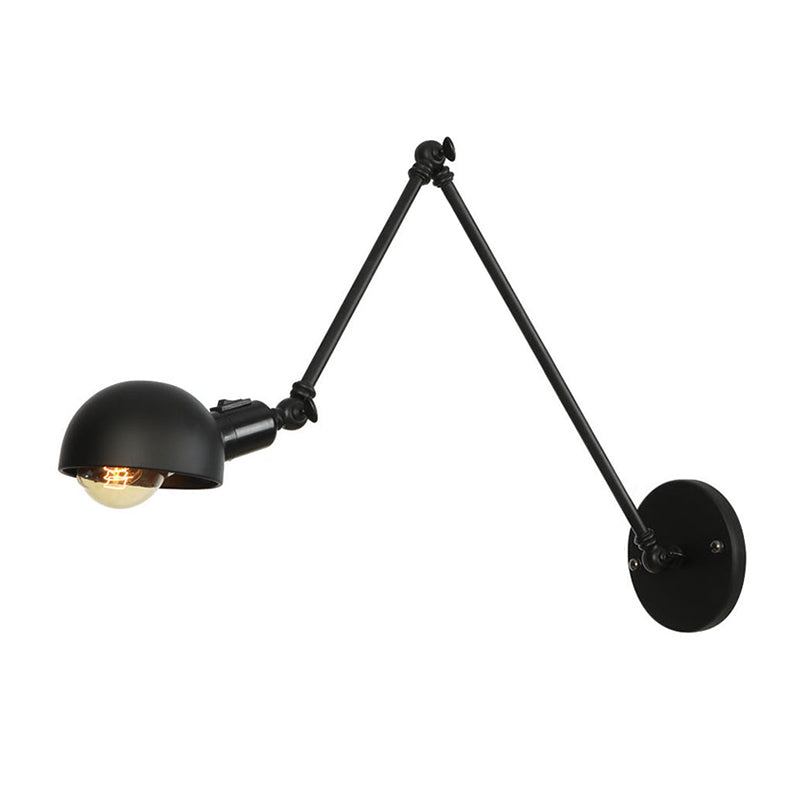 Fissature da parete a cupola vintage industriali in metallo lampade montate a parete in nero in nero