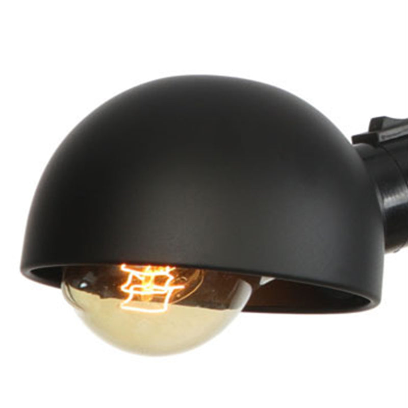 Fissature da parete a cupola vintage industriali in metallo lampade montate a parete in nero in nero