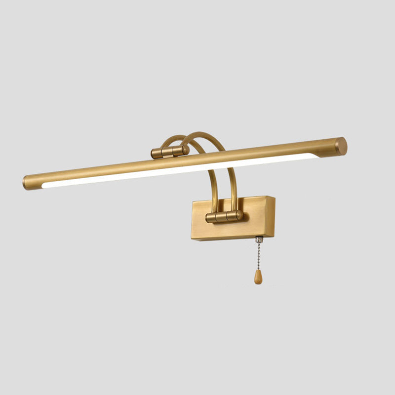 Modern Minimalist LED Adjustable Wall Lamp Copper Linear Wall Light with Acrylic Shade