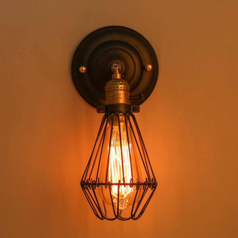 Smeedijzeren wandlamp SCONCE Industrial Loft 1-Light SCONCE LAMP VOOR GANG