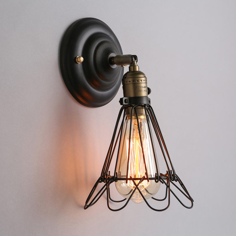 Smeedijzeren wandlamp SCONCE Industrial Loft 1-Light SCONCE LAMP VOOR GANG