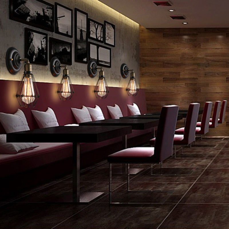 Smeedijzeren wandlamp SCONCE Industrial Loft 1-Light SCONCE LAMP VOOR GANG