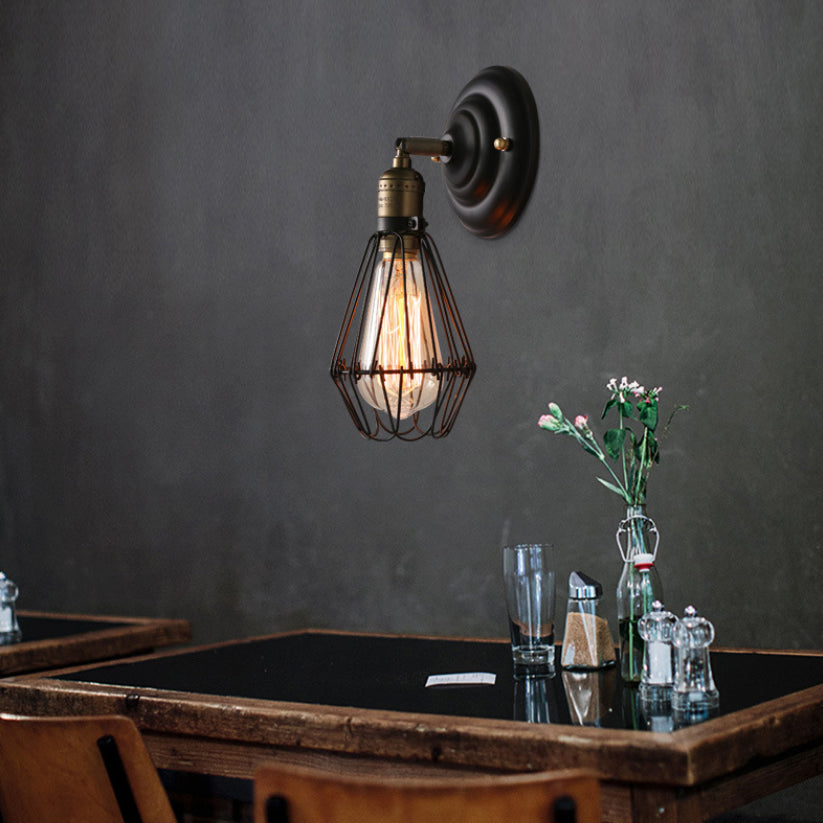 Smeedijzeren wandlamp SCONCE Industrial Loft 1-Light SCONCE LAMP VOOR GANG