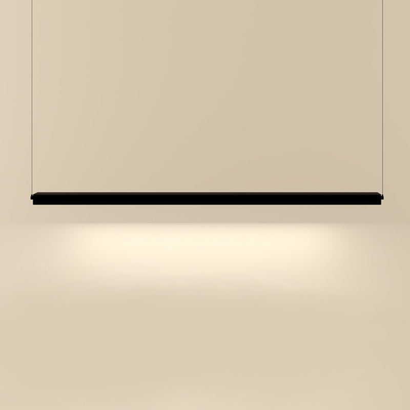 Lámpara moderna de lámpara lineal iluminación lineal lámpara de araña moderna en negro