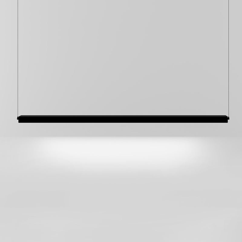 Lámpara moderna de lámpara lineal iluminación lineal lámpara de araña moderna en negro