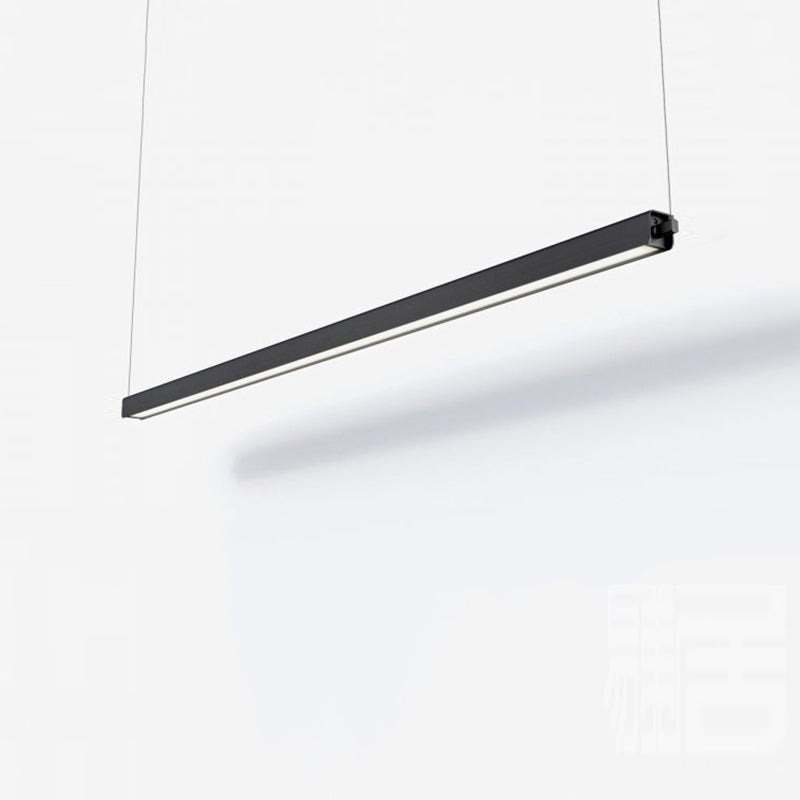 Lámpara moderna de lámpara lineal iluminación lineal lámpara de araña moderna en negro