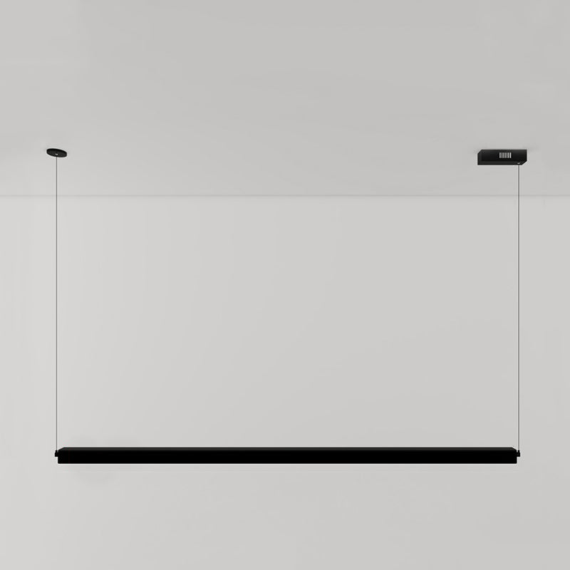 Lámpara moderna de lámpara lineal iluminación lineal lámpara de araña moderna en negro