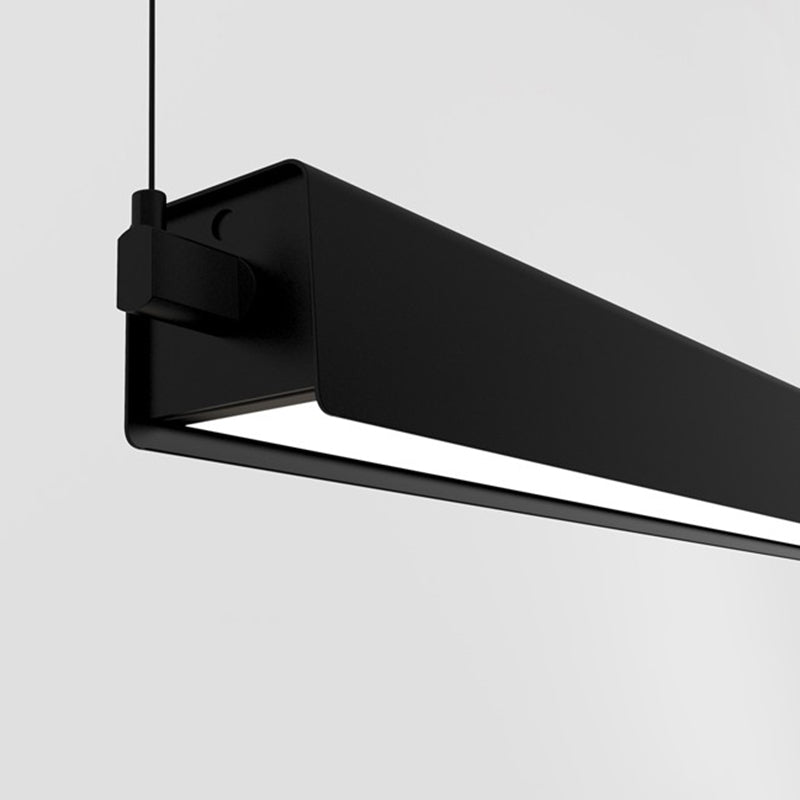 Lámpara moderna de lámpara lineal iluminación lineal lámpara de araña moderna en negro
