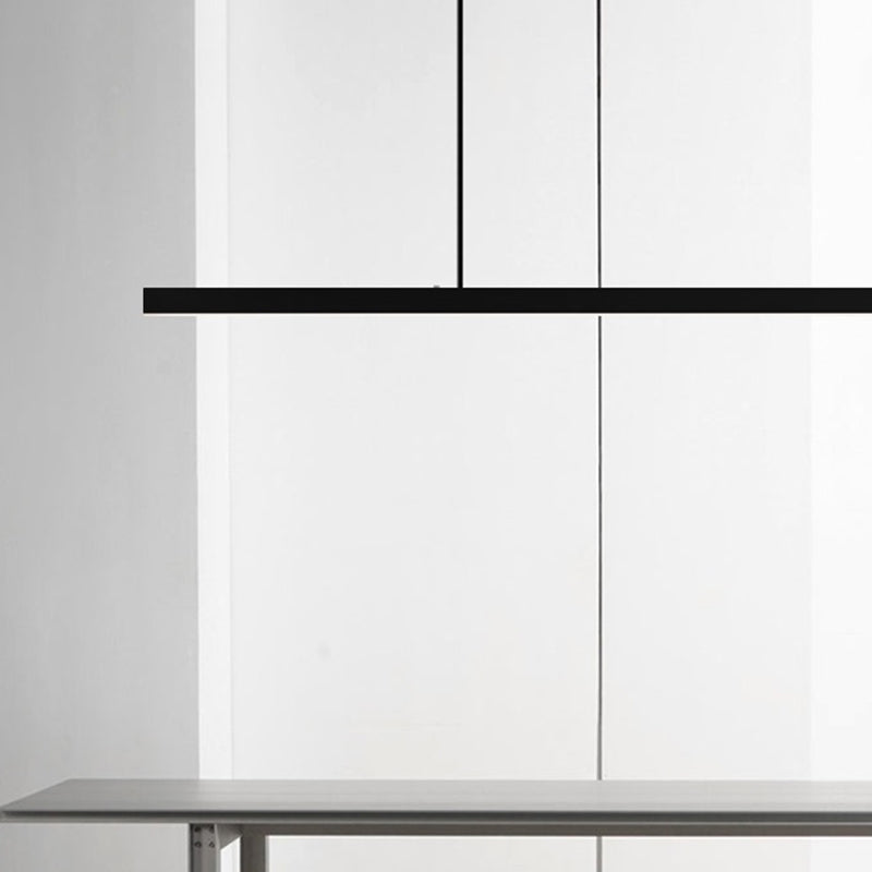Contemporary Pendant Lights For Kitchen Island Linear Island Lighting Island Lamps in Black
