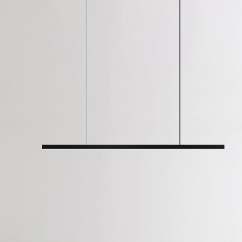Luci a sospensione contemporanea per l'isola di cucina Linear Lighting Island Lampade in nero