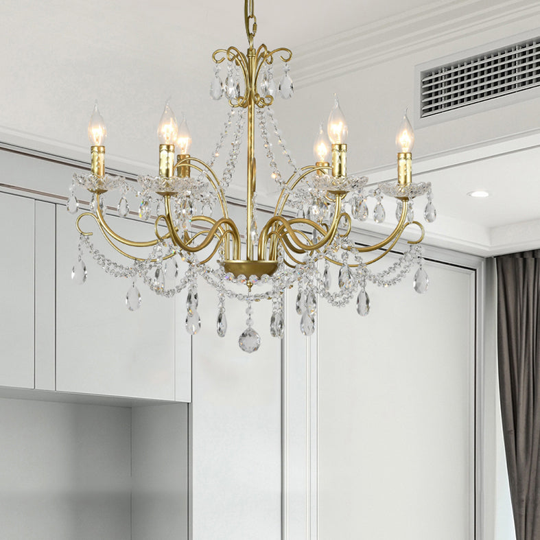 Candle Chandelier Light Fixture Traditional Metal Pendant Lighting for Restaurant
