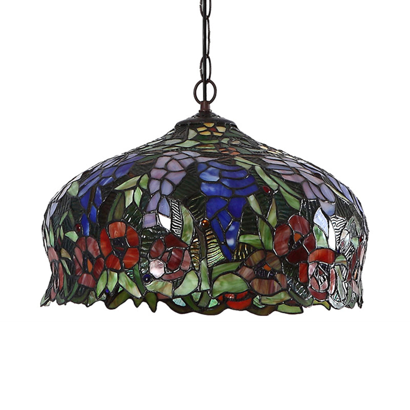 2 luci lampadario il lampadario mediterraneo arancione con soffitto in vetro colorato per sala da pranzo
