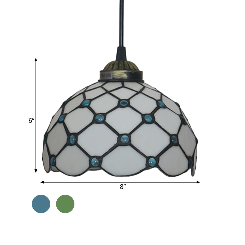 Negro 1 Lámpara Barroque Barroco Beige/Azul/Vidrio Greano Drop Lucar para comedor para comedor
