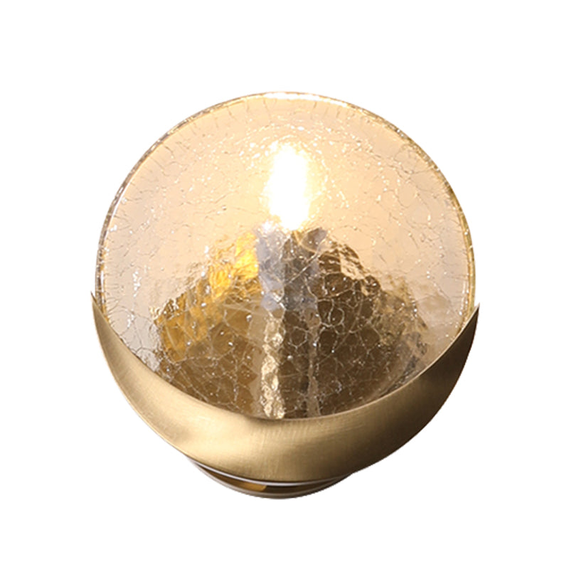 Minimalismus Ringwandhalterung Lampe 1 Kopf knistern Glaswandleuchten in Gold für Schlafzimmer