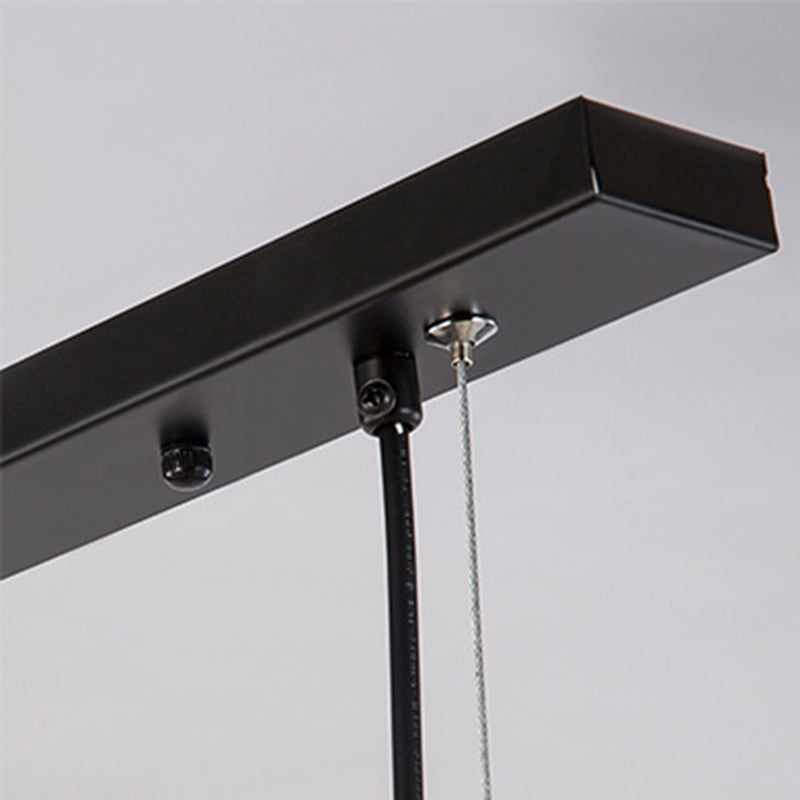 Globe 8-Light Island Light dans le style artistique moderne lampe suspendue en fer forgé avec une teinte en verre