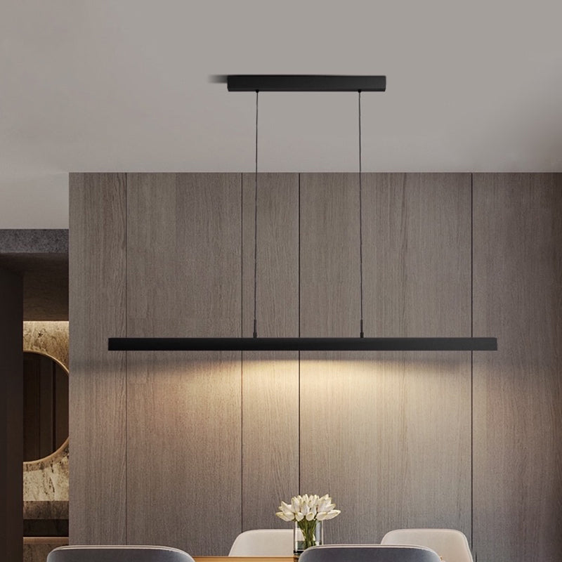 Modern Lighting Chandelier Linear Island Lighting Chandelier Lamp in Black