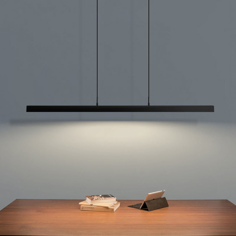 Lámpara de lámpara de iluminación lineal de lámpara de iluminación moderna lámpara de lámpara de iluminación en negro